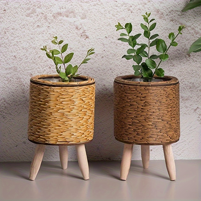 Charming Rustic Rattan Planter - Aloe Vera Pot 评论和价格